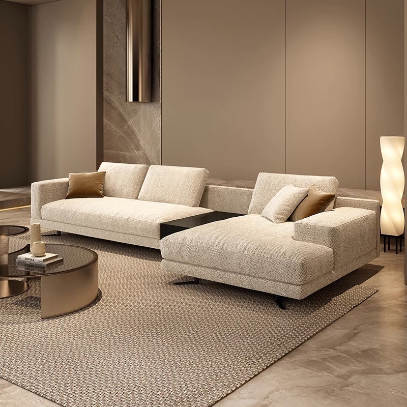 Genuine Leather Sofa U-Shaped Corner Combination Simple Modern Genuine Leather Sofa Large Small Apartment Living Room · v5