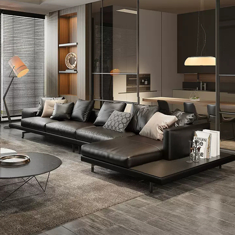 Sofa Genuine Leather Sofa Combination Leather Sofa Living Room First Layer Cowhide Corner Sofa · v3