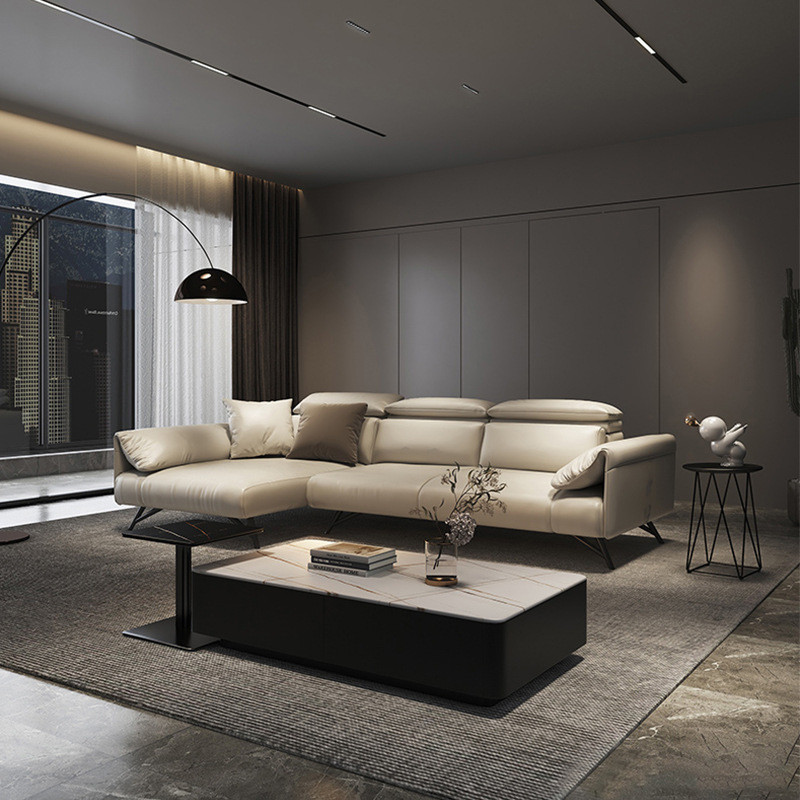 Sofa Genuine Leather Sofa Combination Large Apartment Living Room First Layer Cowhide Corner Sofa · v6
