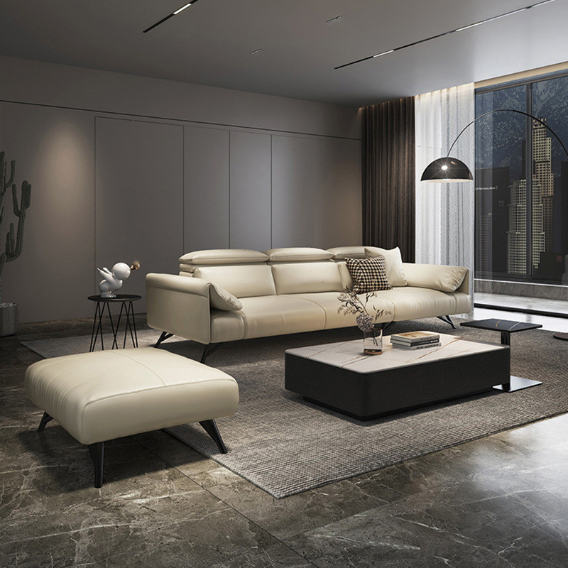 Sofa Genuine Leather Sofa Combination Large Apartment Living Room First Layer Cowhide Corner Sofa · v6