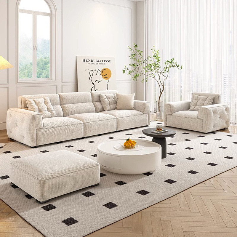 Fabric Sofa Living Room Anti-Cat Scratch Latex Cotton Linen Sofa · v3