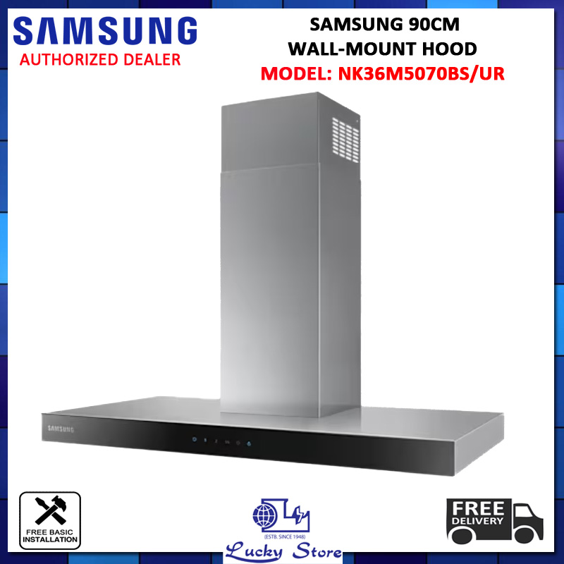 (BULKY) SAMSUNG NK36M5070BS/UR 90CM WALL-MOUNT HOOD, WASHABLE ALUMINIUM FILTER, LED LIGHTS, TOUCH CONTROL, 2 YEARS WARRANTY · v5