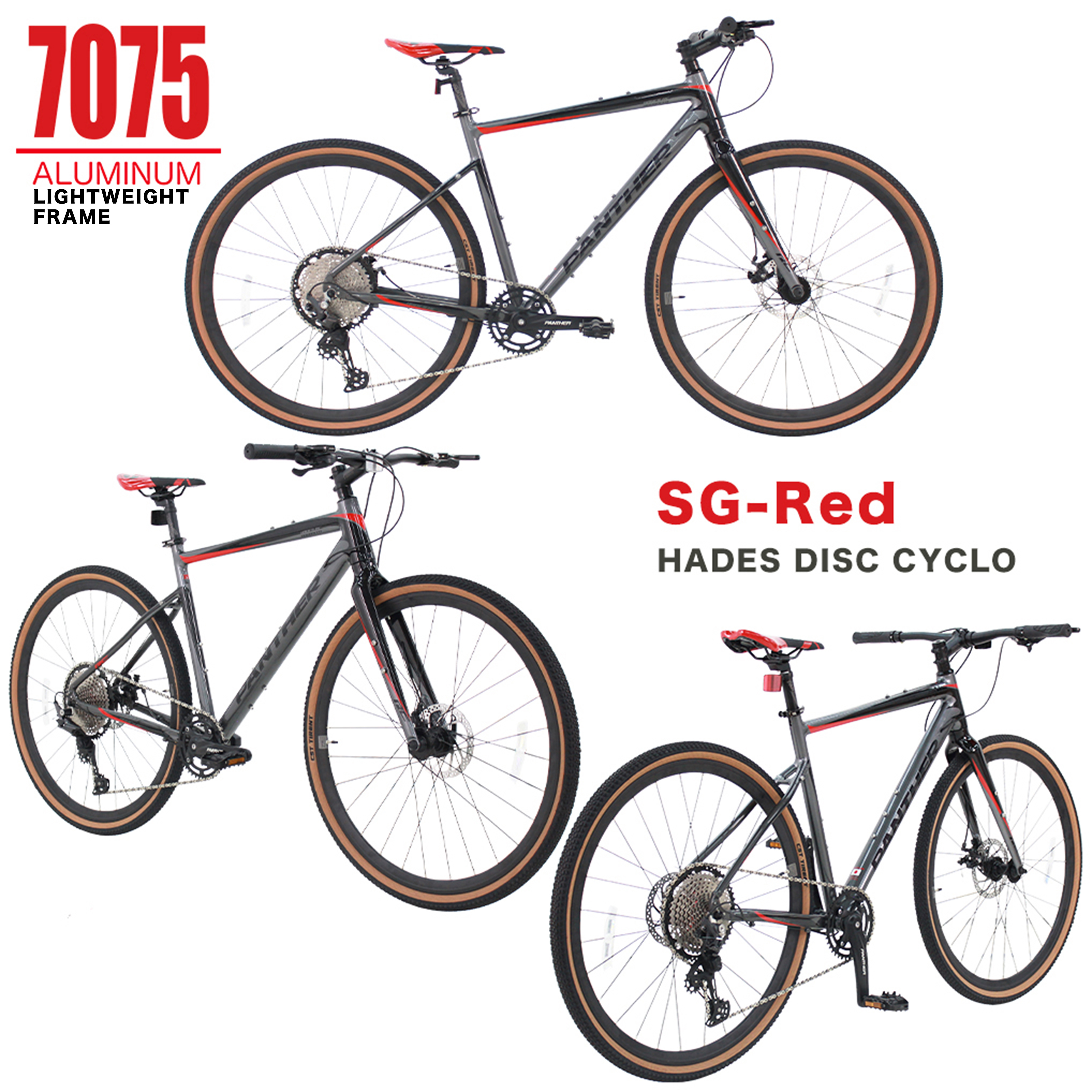 [NGƯỜI BÁN HÀNG SG] Xe đạp địa hình PANTHER HADES 12 tốc độ SHIMANO 700 x 40C Phanh đĩa tay lái phẳng Xe đạp địa hình cơ bản Khung nhôm Phuộc