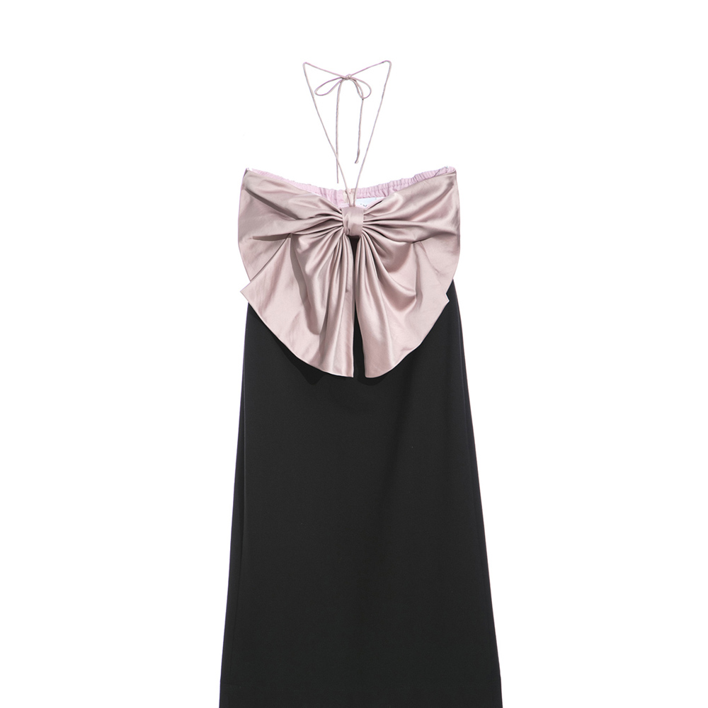 iROO Fashion Women Colour Block Halter Tube Dress · v3
