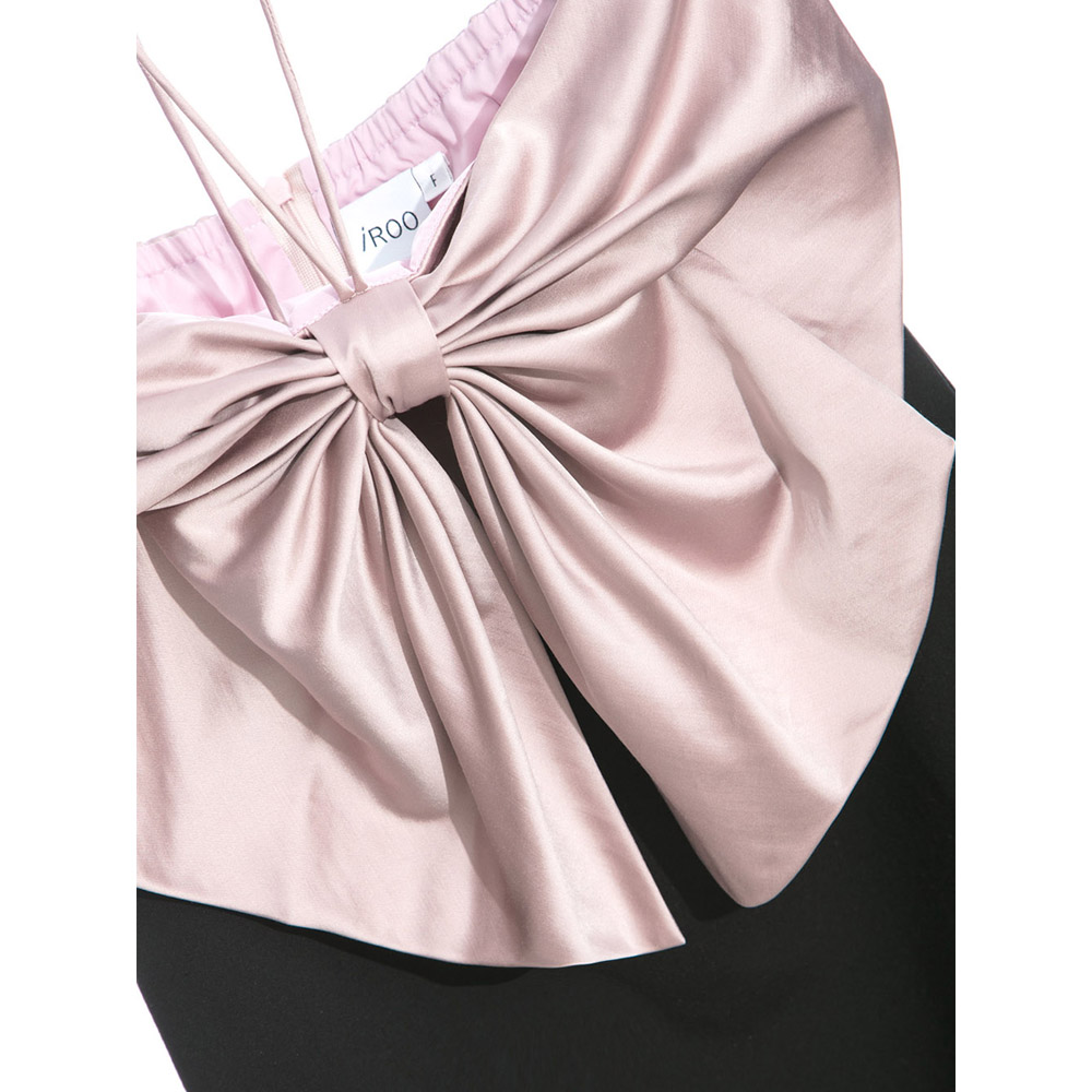 iROO Fashion Women Colour Block Halter Tube Dress · v3