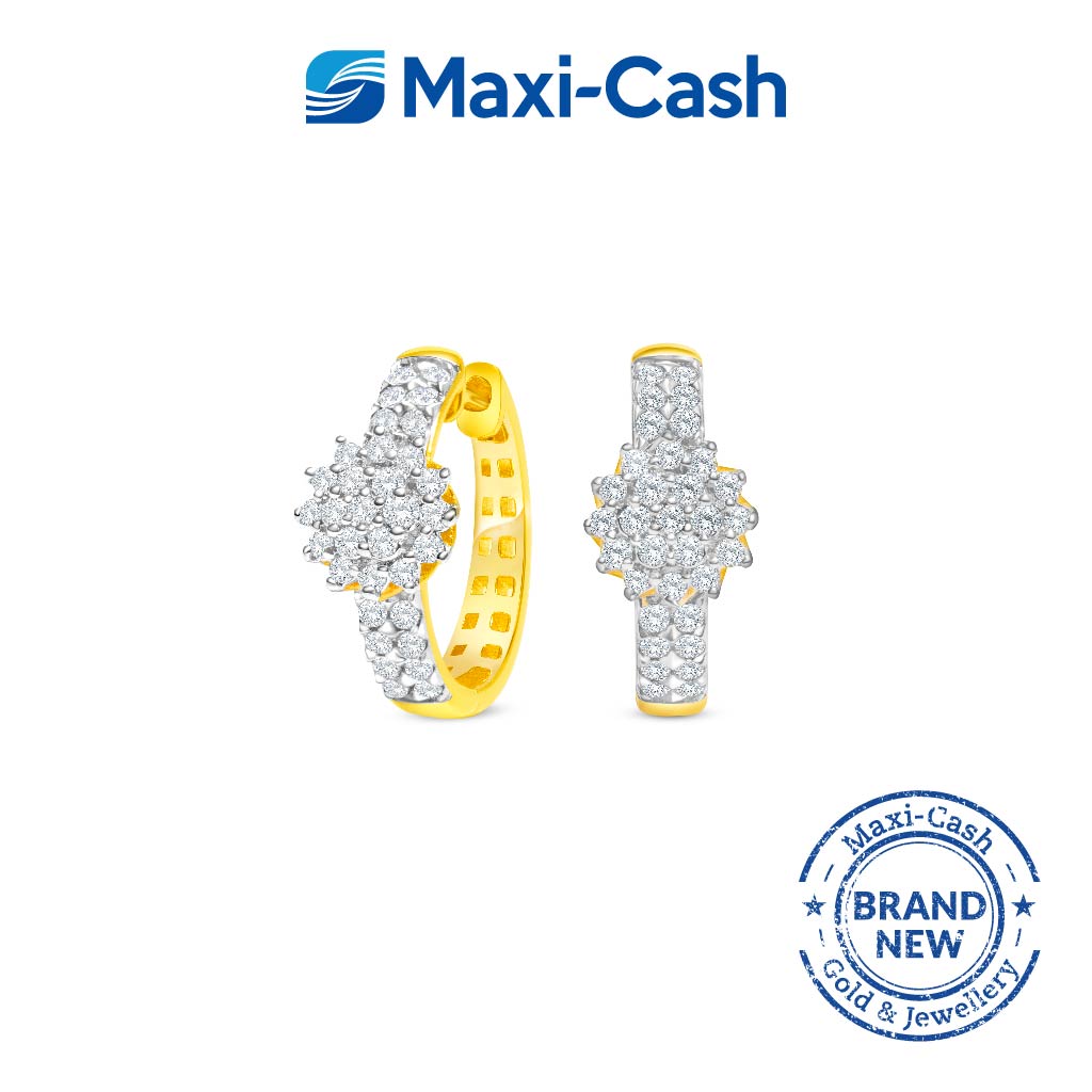 Orecchini Diamond Sun Burst in oro giallo 18 carati