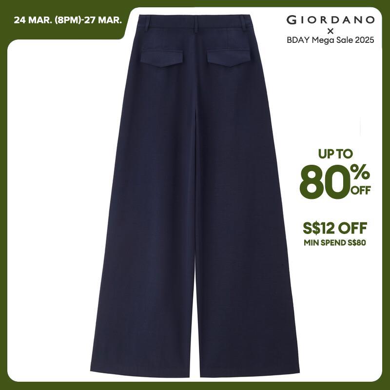 Giordano Pantaloni plissettati a vita alta da donna Spedizione gratuita 18414211