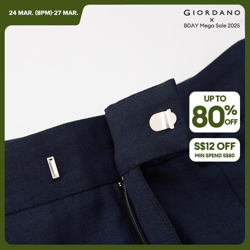 Giordano Pantaloni plissettati a vita alta da donna Spedizione gratuita 18414211