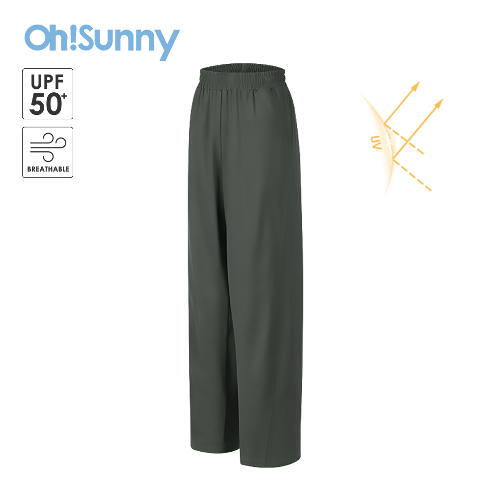 OhSunny Women's Sweat Pants Sunscreen Loose Cooling Breathable Trousers Anti-UV UPF 50+ Slimming Thin Pants · v2