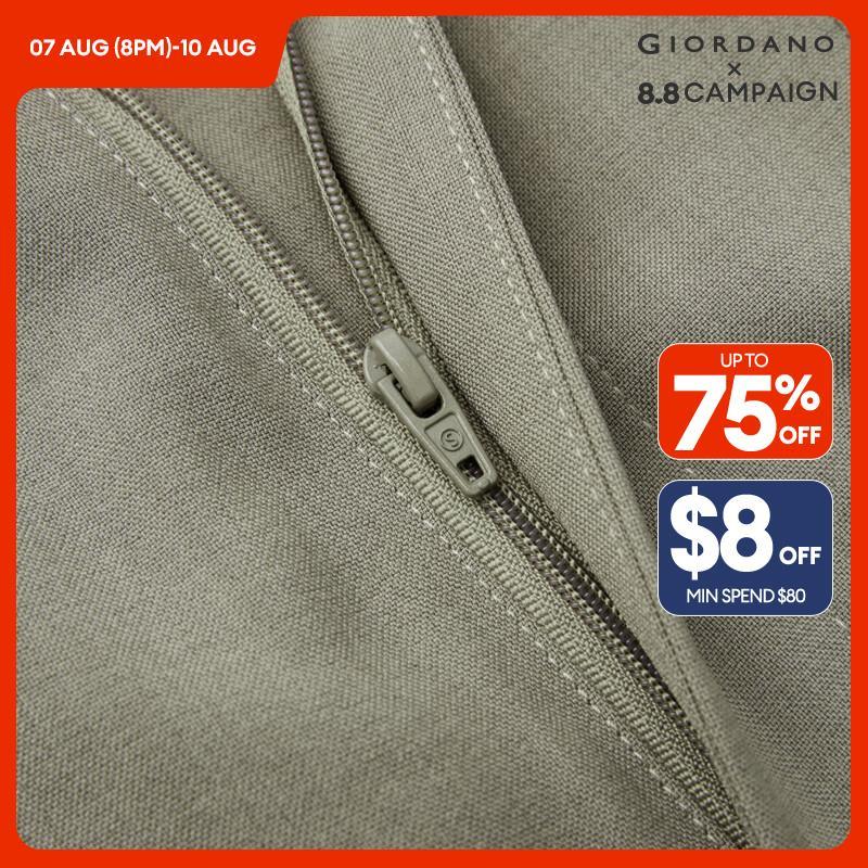 GIORDANO Women Pants High Waist Drape Suit Pants Multi-Pocket Wide Leg Simple Relaxed Fashion Casual Pleated Pants 18414210 · v2