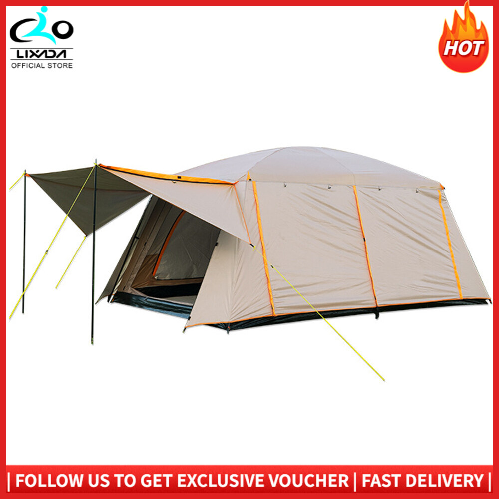 LIXADA 4-6 Cabin Waterproof Portable Tent With 2 8-12 Portable Picnic Tent Person Tent Cabin 5-8 Huiop Rooms Buzhi Dieri