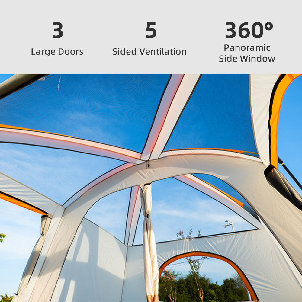 Tienda de campaña portátil impermeable LIXADA de 4 a 6 cabinas con 2 tiendas de campaña de pícnic portátiles para 8 a 12 personas, cabina de 5 a 8 personas, habitaciones Huiop, Buzhi Dieri