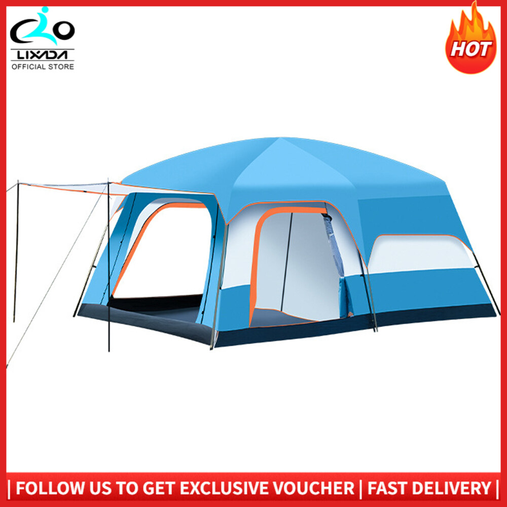 LIXADA Tent With Rooms Luxury Family Tent Rooms 4-12 People 4-12 People Waterproof People Waterproof Two-bedroom Waterproof Two-bedroom And With Rooms 4-12 Two-bedroom And Room Family Tent With Dieri