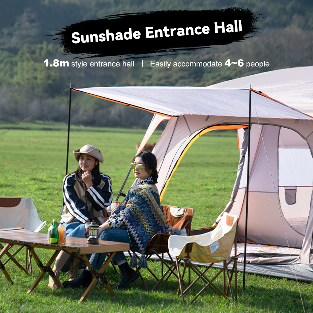 LIXADA Tent With Rooms Luxury Family Tent Rooms 4-12 People 4-12 People Waterproof People Waterproof Two-bedroom Waterproof Two-bedroom And With Rooms 4-12 Two-bedroom And Room Family Tent With Dieri