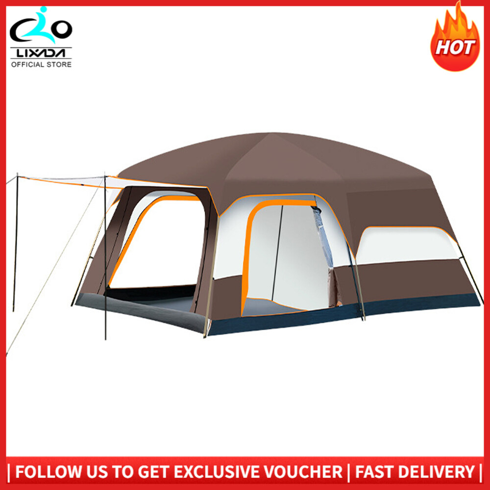 LIXADA Tent With Rooms Luxury Family Tent Rooms 4-12 People 4-12 People Waterproof People Waterproof Two-bedroom Waterproof Two-bedroom And With Rooms 4-12 Two-bedroom And Room Family Tent With Dieri