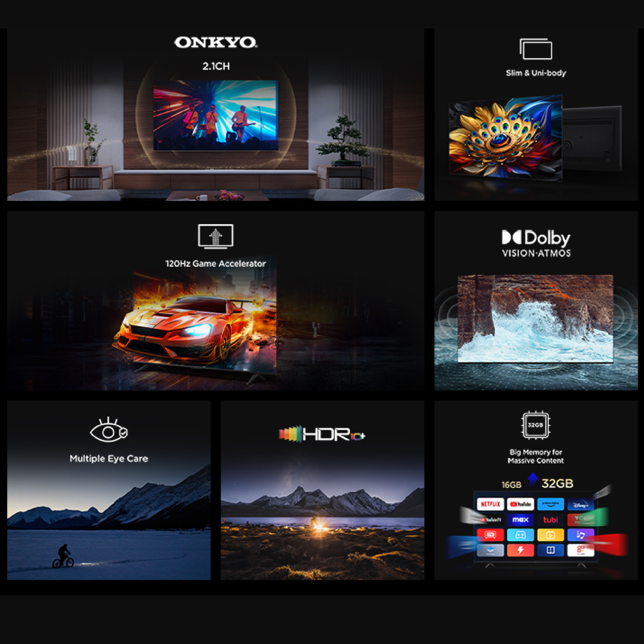 2024 TCL C655 4K QLED | 43 × 50 Zoll | AI Smart Google TV | Augenpflege