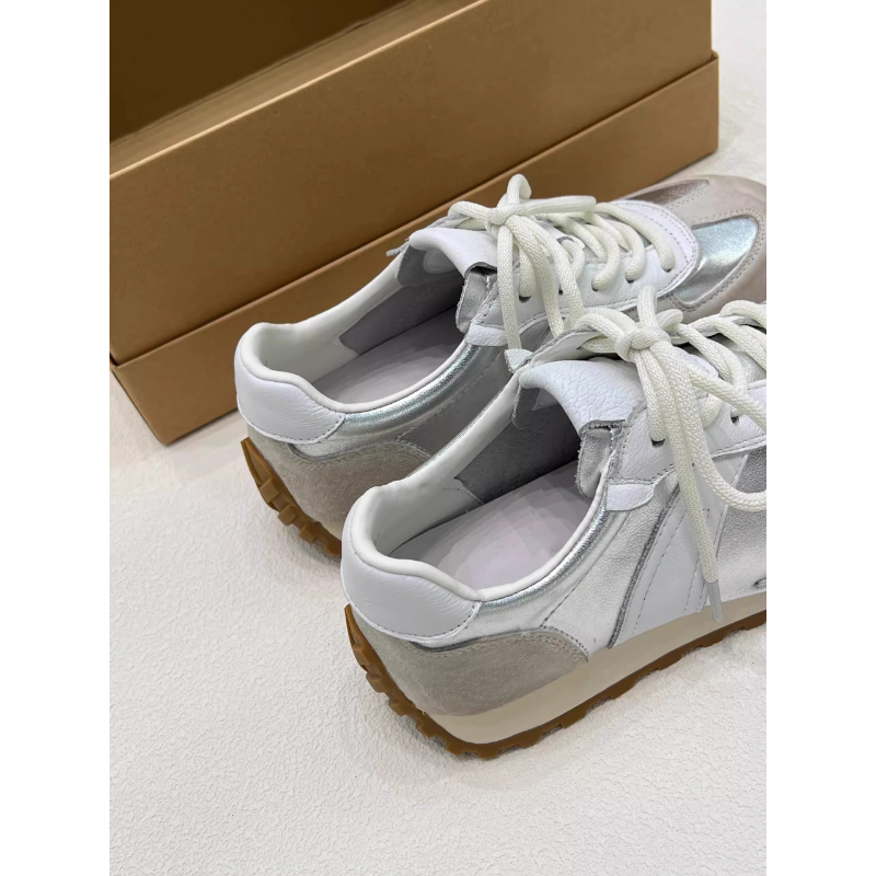 Silver Agan Women's Spring Summer 2025 New Retro Versatile Sports Casual Shoes Breathable Deqin Shoes Internet Celebrity Board Shoes · v7