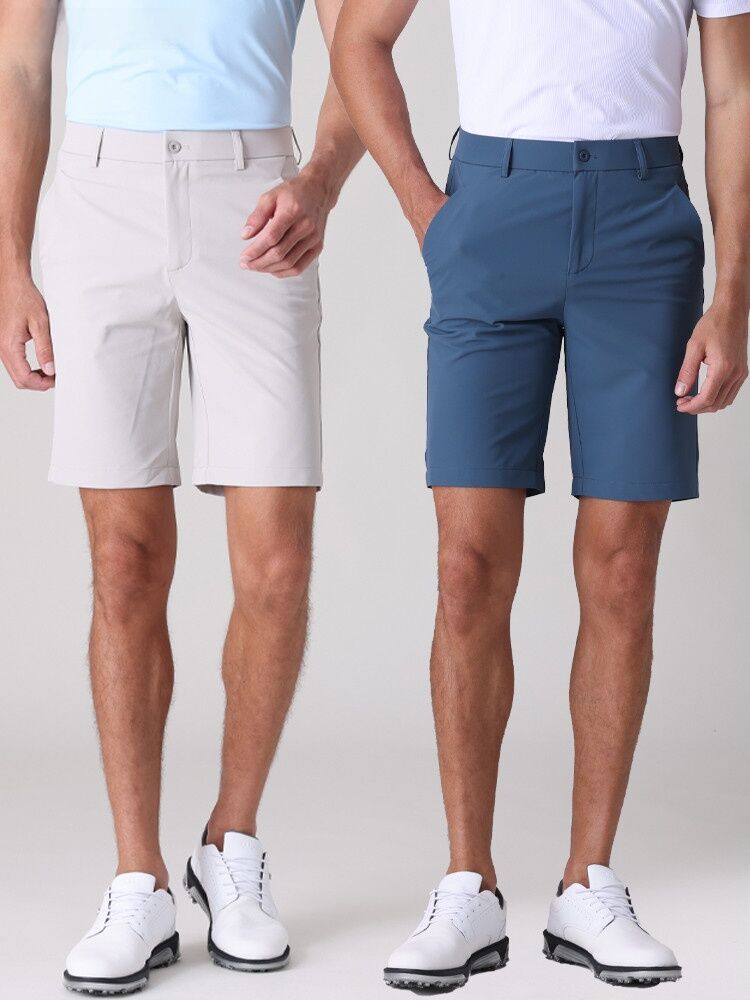 Yeni Golf Şortları Erkek Hızlı Kuruyan Nefes Alabilir Spor Golf Pantolonları Yaz Golf Giysileri Erkek Giyimi Düz Renk Orta Boy Şortlar
