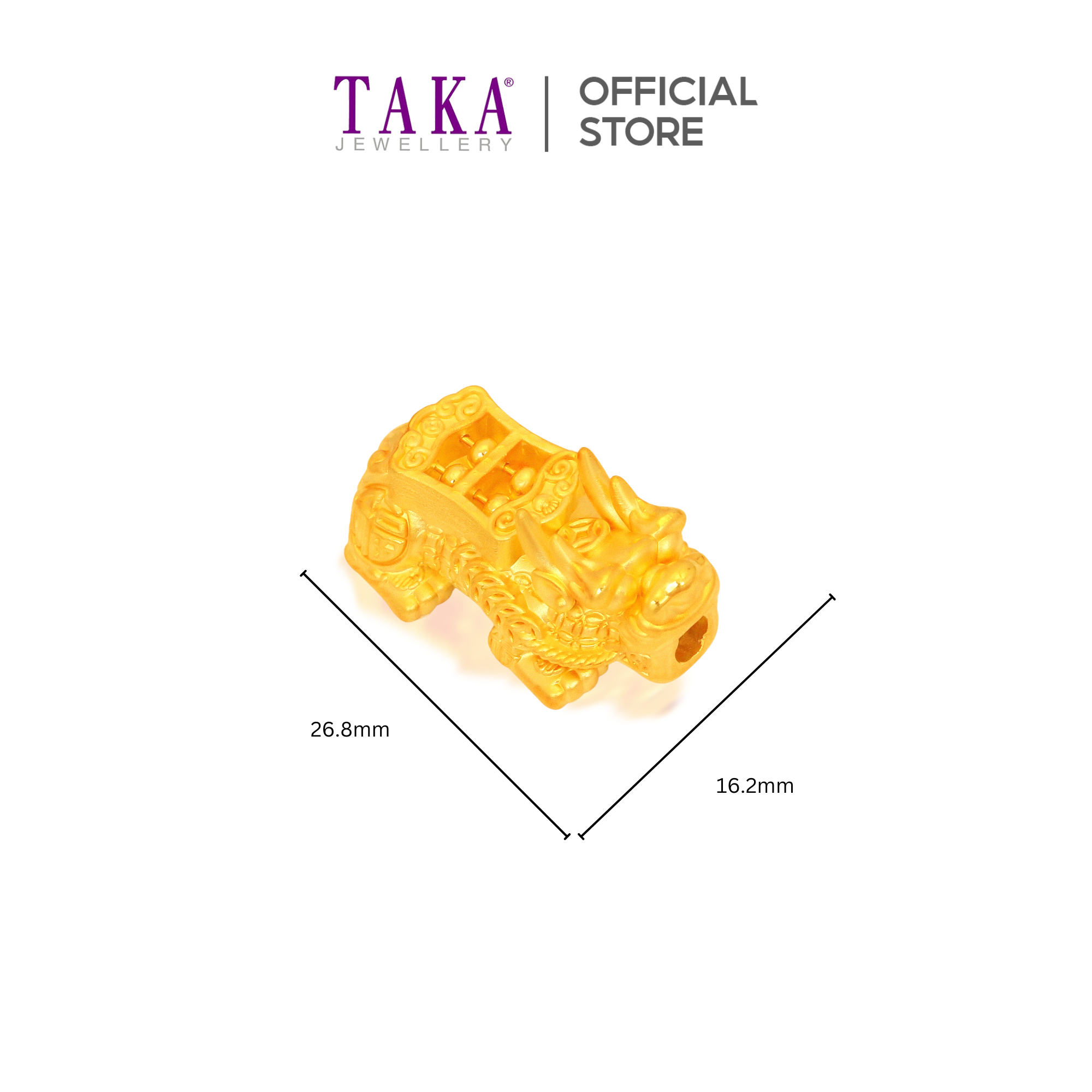 TAKA Jewellery 999 Pure Gold Pixiu Abacus with Beads Bracelet · v20