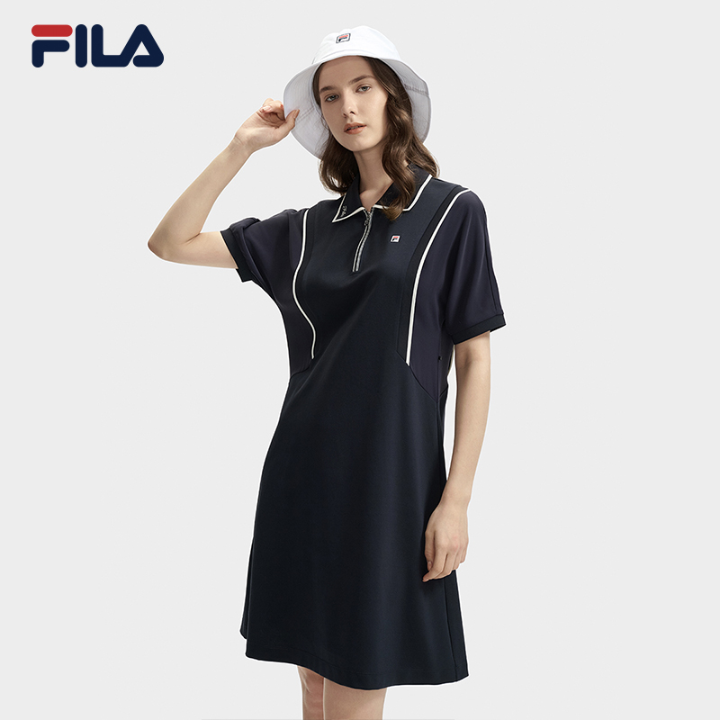 FILA CORE LIFESTYLE MODERN HERITAGE DNA-FRENCH CHIC Women Dress (Navy) · v2