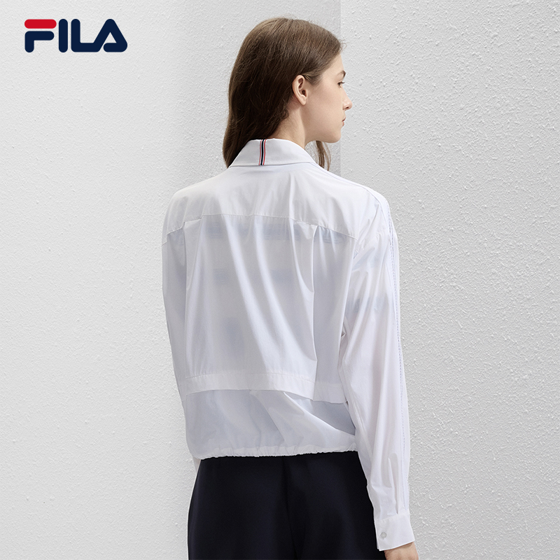 FILA CORE LIFESTYLE MH1 DNA-FRENCH CHIC Women Woven Shirt (White)