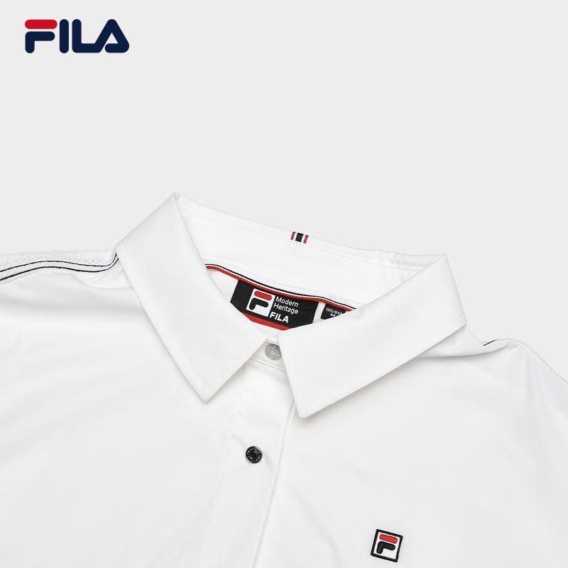 FILA CORE LIFESTYLE MH1 DNA-FRENCH CHIC Women Woven Shirt (White)