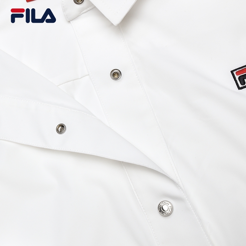 FILA CORE LIFESTYLE MH1 DNA-FRENCH CHIC Women Woven Shirt (White)