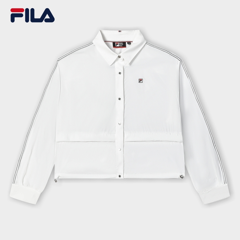 FILA CORE LIFESTYLE MH1 DNA-FRENCH CHIC Women Woven Shirt (White)