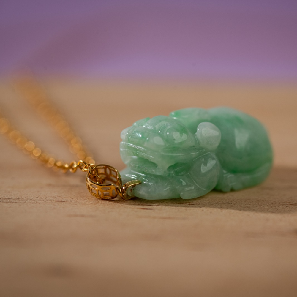 Hoseiki Jadeite's Embrace: Fei Cui Bracelet & Necklace Bundle (Free Jadeite Elephant) · v3