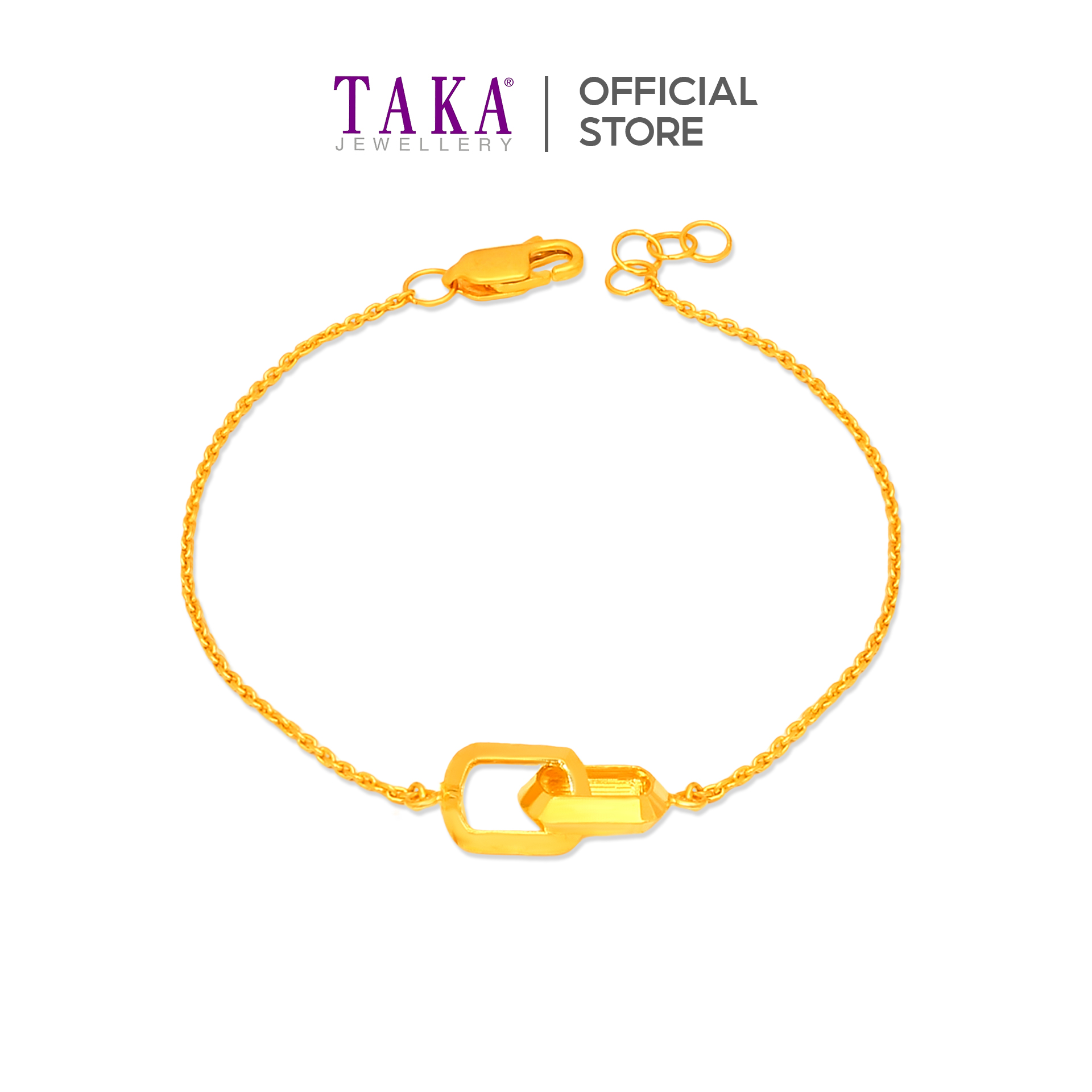TAKA Jewellery 916 Gold Bracelet with Links · v7