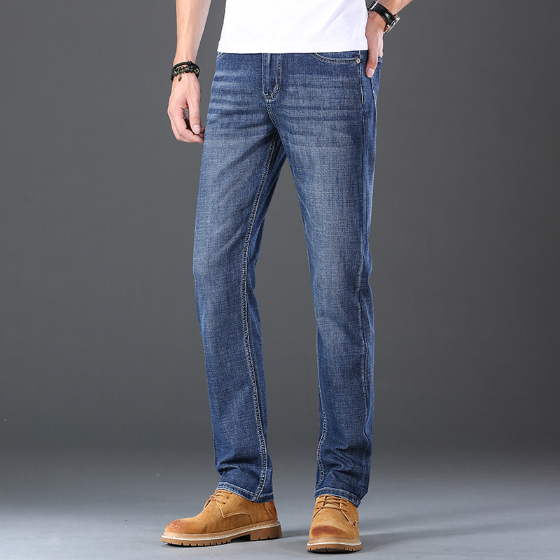 Lee jeans, zomerdun, 2024, nieuwe losse broek met rechte buis, voor- en najaar, casual, lange broek voor heren