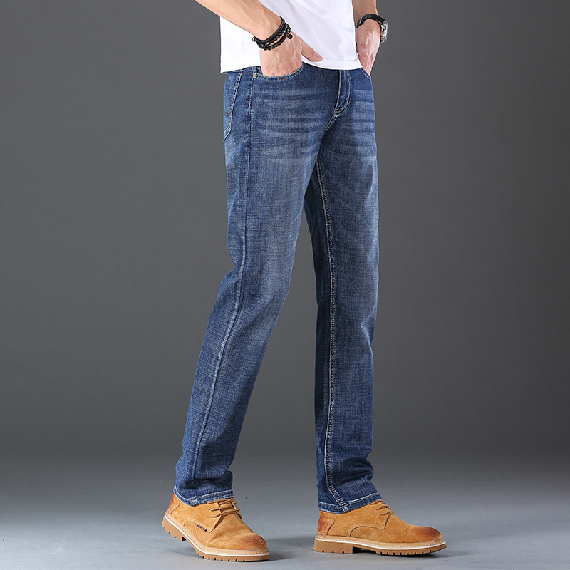 Lee jeans, zomerdun, 2024, nieuwe losse broek met rechte buis, voor- en najaar, casual, lange broek voor heren