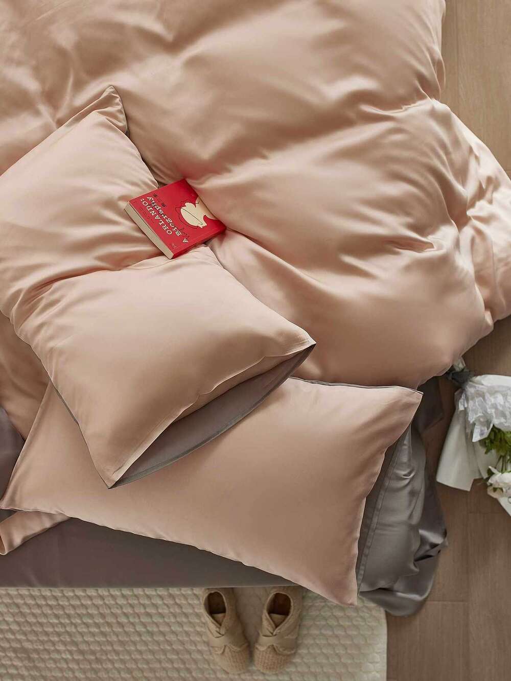 Set di biancheria da letto 60 pezzi in Tencel Four tinta unita Ice Silk Summer Naked, lenzuolo con angoli elasticizzati, set copripiumino, set di lenzuola in tre pezzi AoyuejHasd-CB