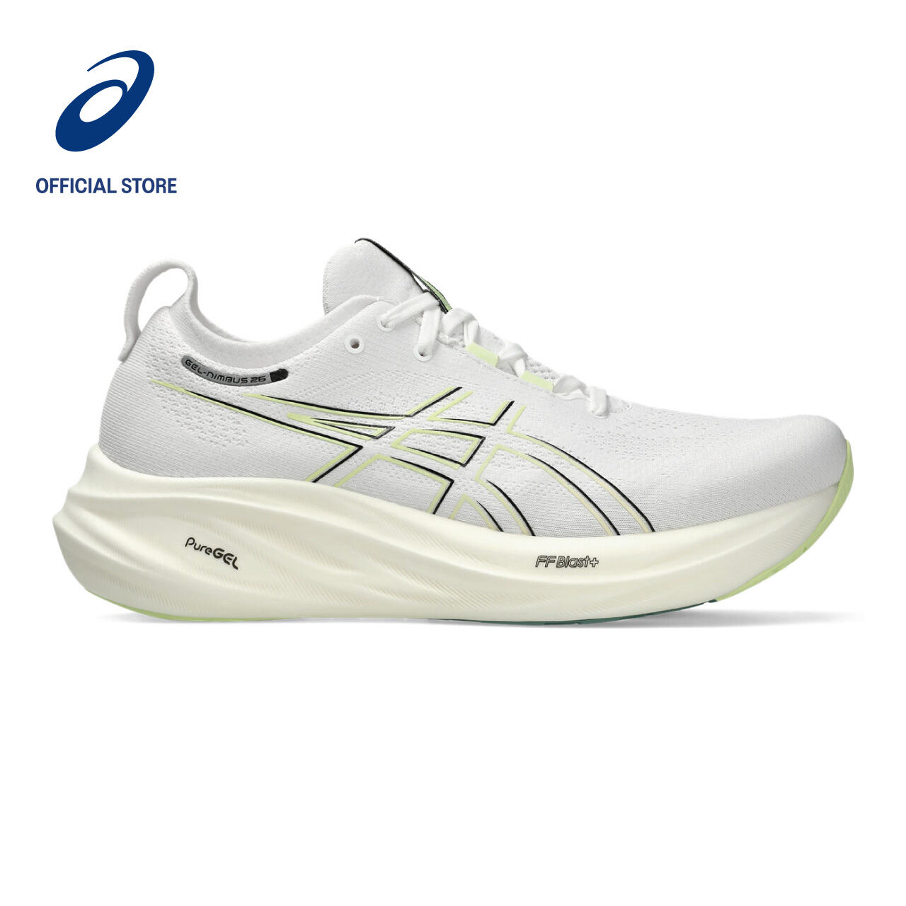 รองเท้าวิ่ง ASICS Men GEL-NIMBUS 26 สีขาว/เบิร์ช