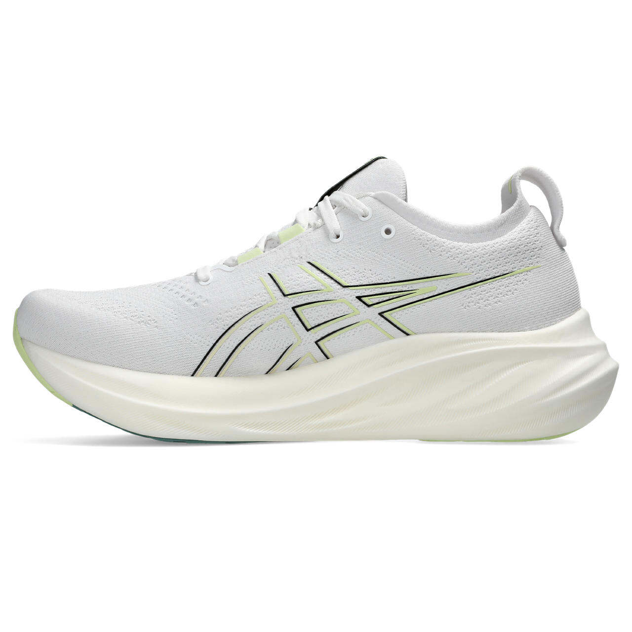 ASICS Men GEL-NIMBUS 26 Running Shoes in White/Birch · v6