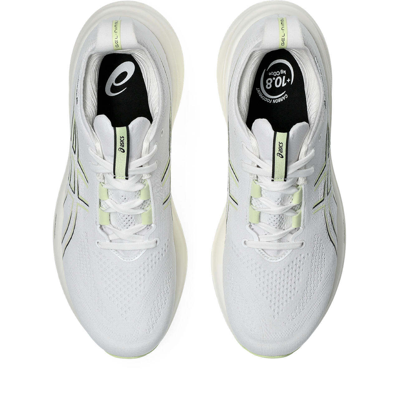 ASICS Men GEL-NIMBUS 26 Running Shoes in White/Birch · v6