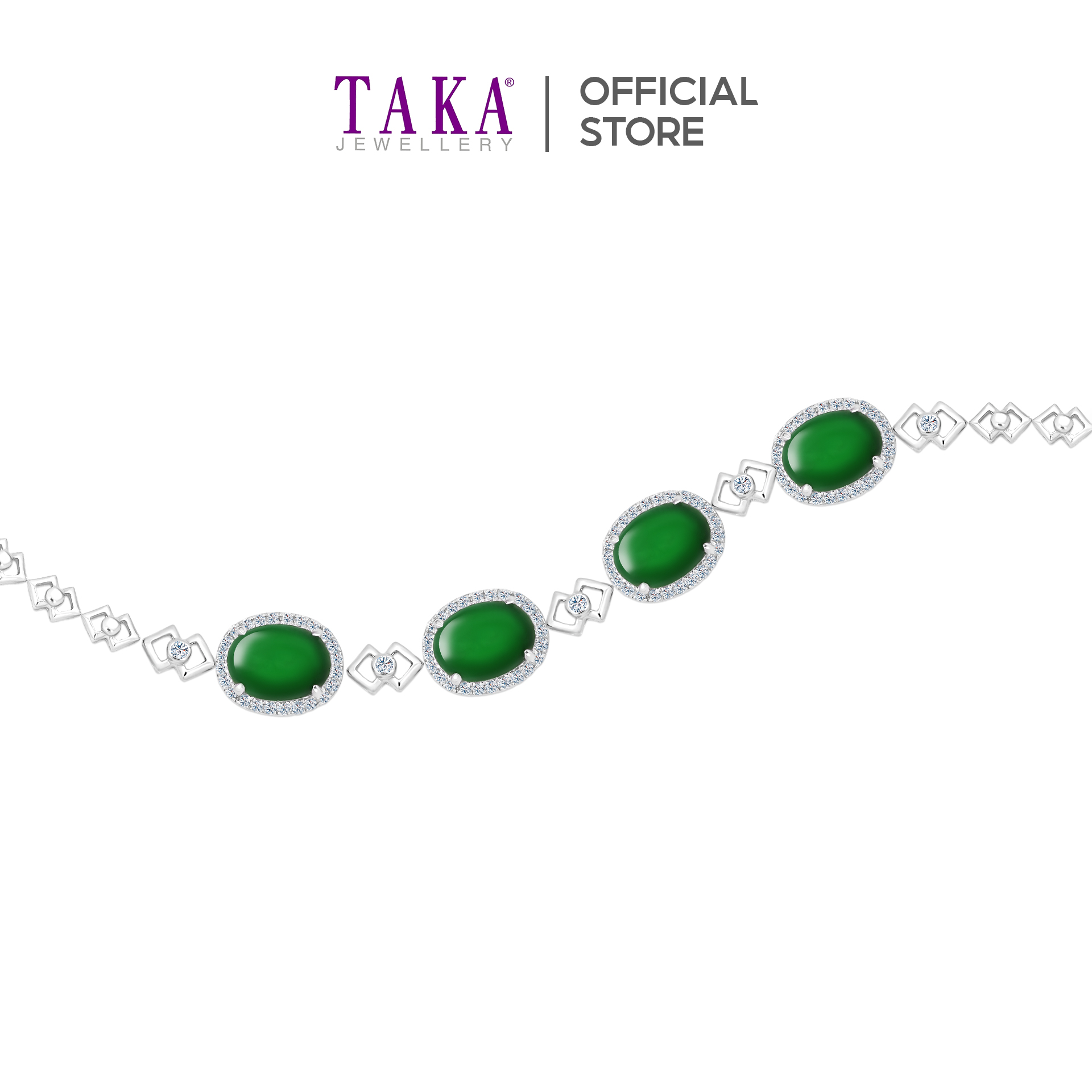 TAKA Jewellery Jade and Diamond Bracelet 18k Gold · v7