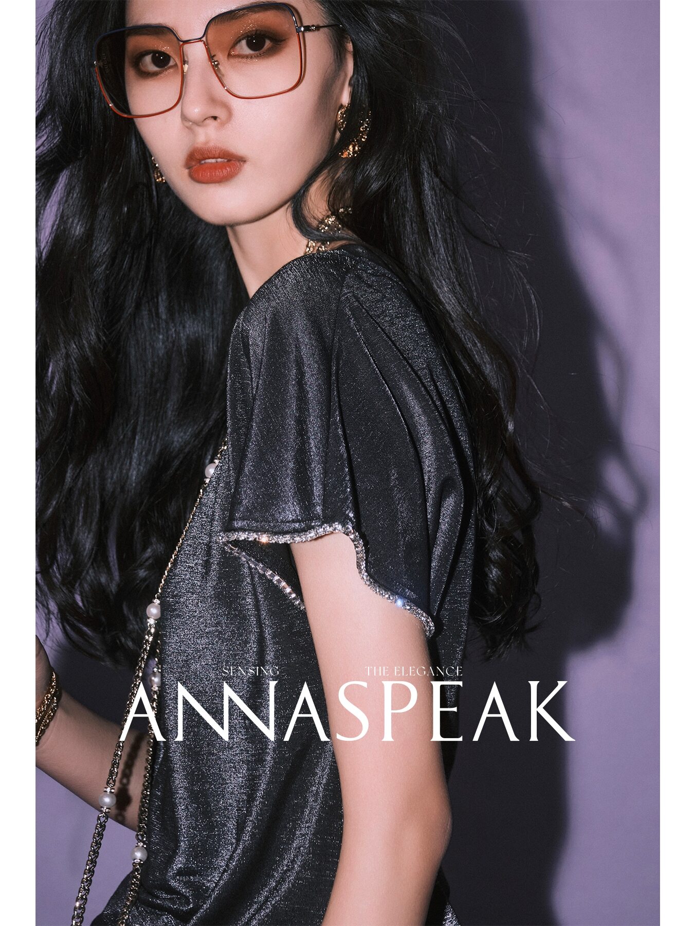 Annaspeak Galaxy 반팔 티셔츠 여성용 세련된 다이아몬드 장식 상의 캐주얼 루즈핏 퓨어 컬러 봄 여름 신상품