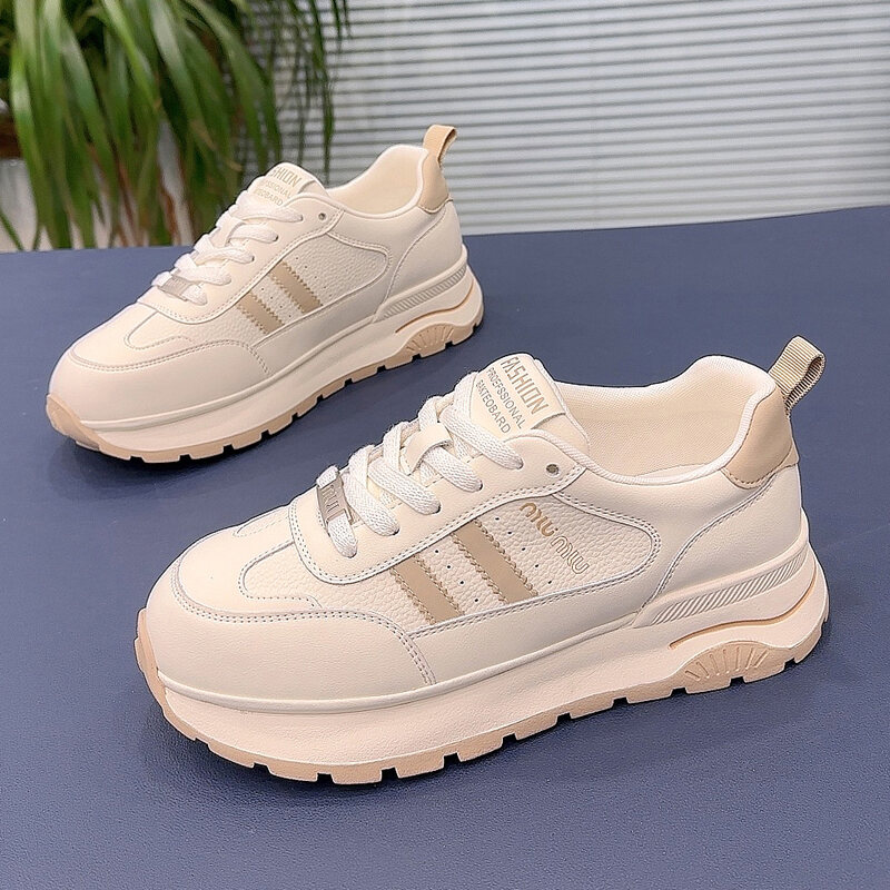 Zapatillas de malla de verano para mujer, zapatillas deportivas informales, estilo papá, modernas, sin cordones, punta redonda, tacón medio, calzado cómodo y a la moda