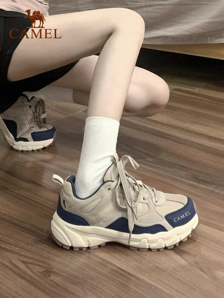 Camel Women's Shoes 2024 Autumn New Sports Shoes Women Abrasion Resistant Non Slip Breathable Outdoor Casual Hiking Shoes Men