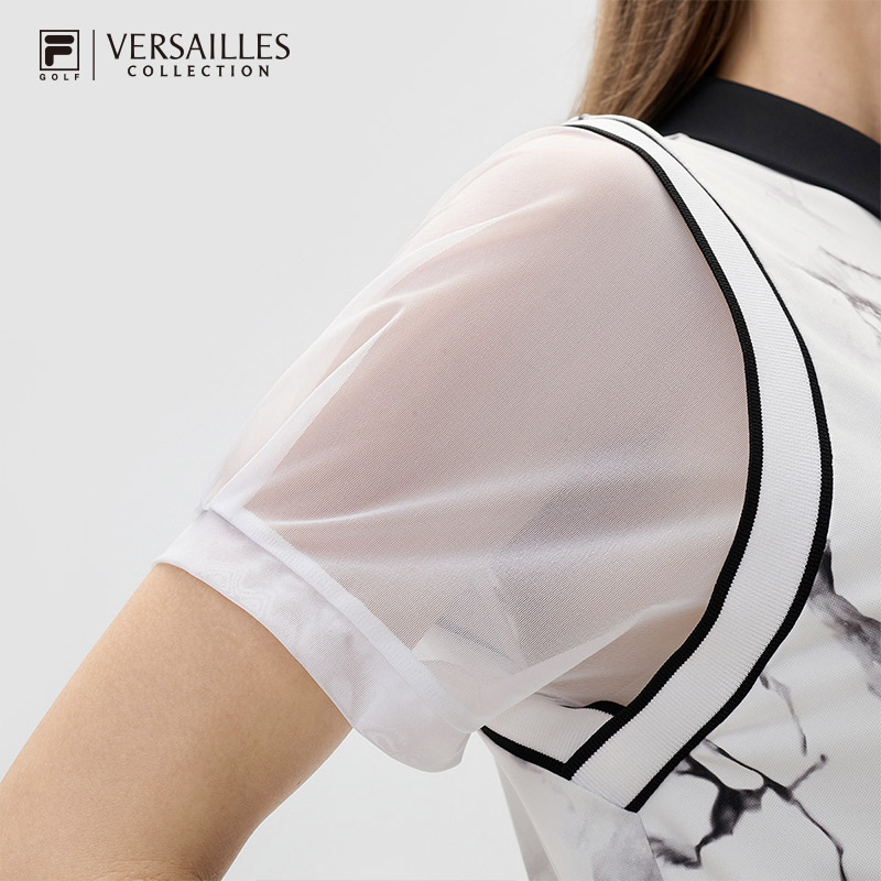 FILA CORE ATHLETICS GOLF2 Women Short Sleeve Polo (Full Print) · v2