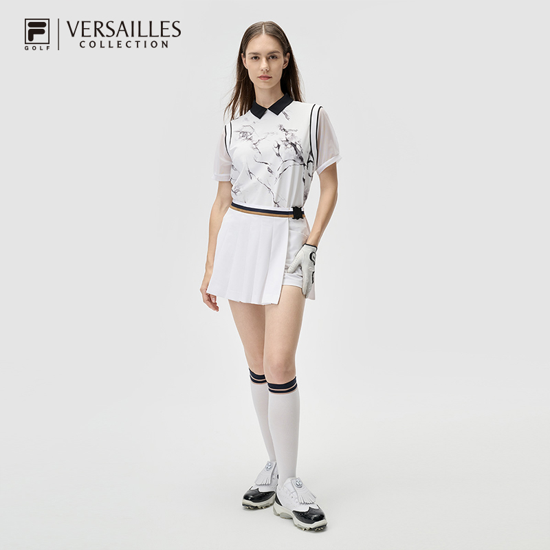 FILA CORE ATHLETICS GOLF2 Women Short Sleeve Polo (Full Print) · v2