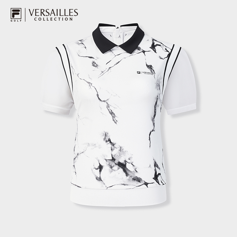 FILA CORE ATHLETICS GOLF2 Women Short Sleeve Polo (Full Print) · v2