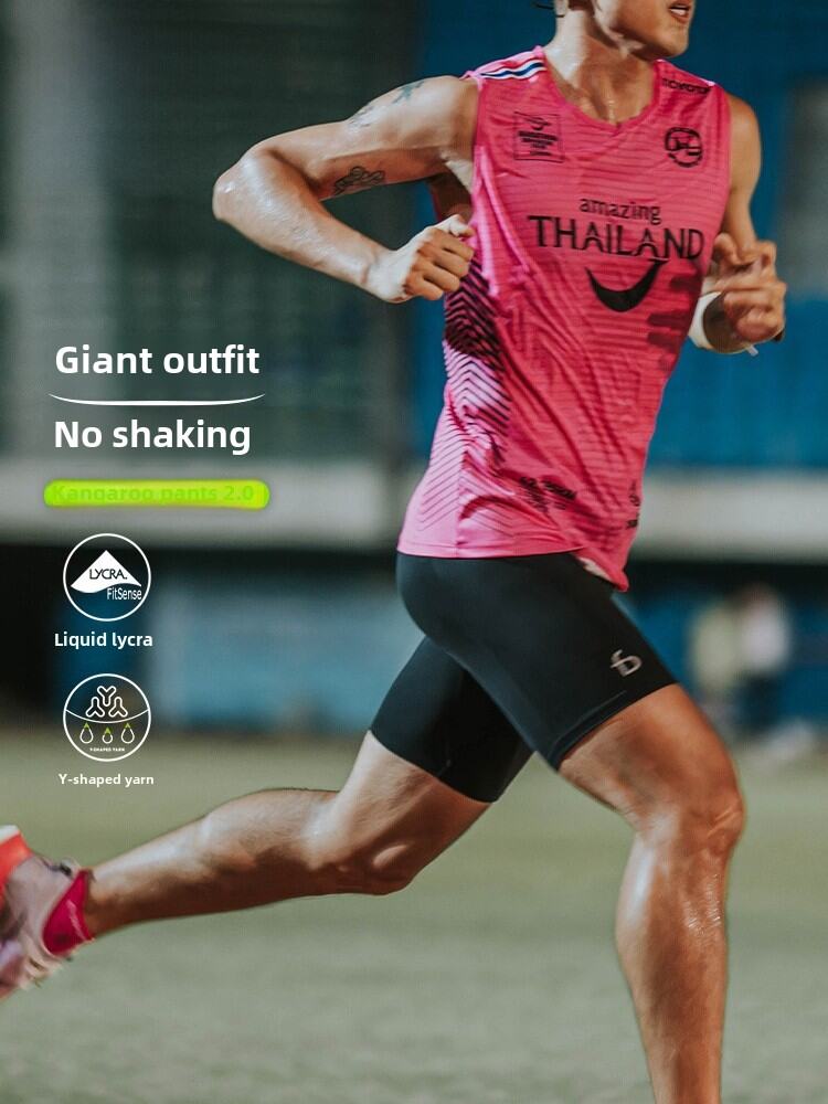 Riñonera FlipBelt para competición, pantalones tipo canguro, 20 pantalones cortos para correr, hombre, verano, compresión ajustada, maratón