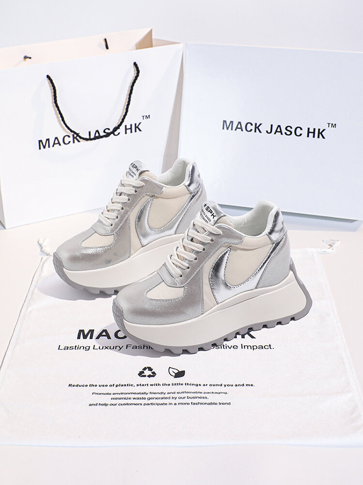 Hong Kong HK Agan Shoe 2025 Primavera Estate Nuove scarpe sportive traspiranti con tacco alto con plateau spesso da donna