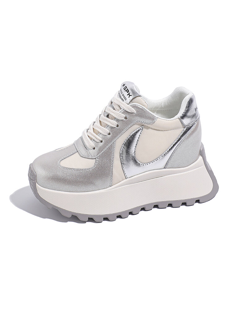 Hong Kong HK Agan Shoe 2025 Primavera Estate Nuove scarpe sportive traspiranti con tacco alto con plateau spesso da donna