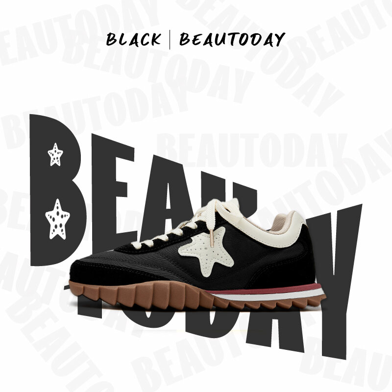 BeauToday Retro German Training Shoes Women's Soft Bottom Sports Shoes Lightweight Casual Shoes Fashionable Slip-On Sneakers · v7