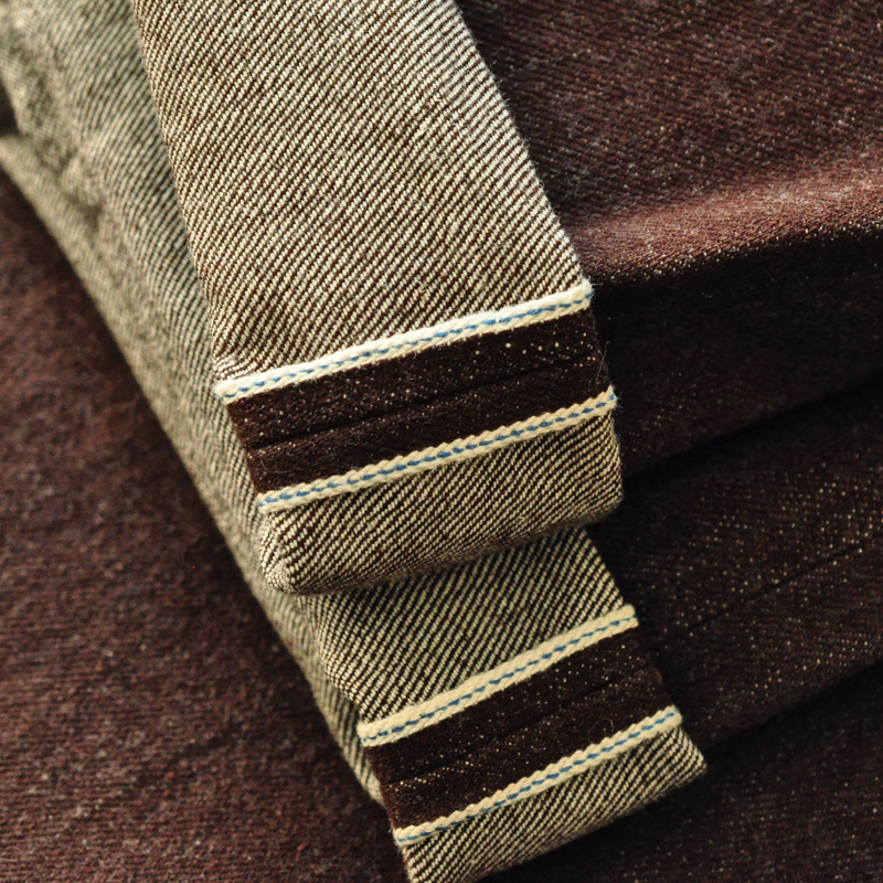 AQLKY Saucezhan Men Jeans Brown Jeans Men Jeans Trousers Selvedge Denim Jeans for Men Taper Fit Mens Jeans vintage 13.8 Oz FGUOP · v2