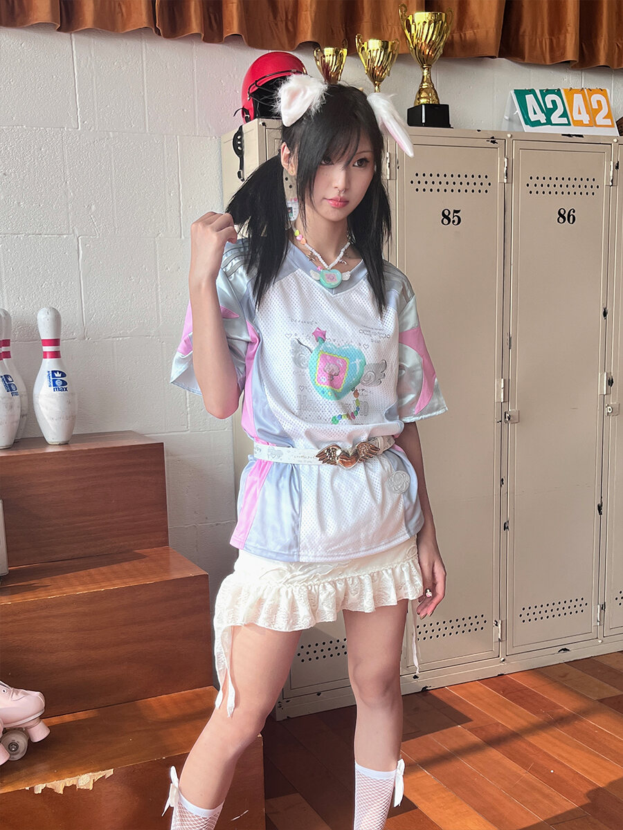 เสื้อยืดแขนสั้นลายเครื่องอิเล็กทรอนิกส์สำหรับสัตว์เลี้ยงอิเล็กทรอนิกส์ Hashtag DDD Y2K สีเงินสไตล์สตรีทสำหรับผู้หญิง ประจำฤดูร้อน
