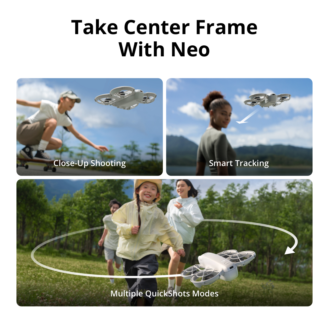 DJI Neo - Camera Drone | 4K/30fps | 135g Ultra Light Weight | Palm Landing | Beginner Friendly | Easy Control | AI tracking | 5 Shooting Modes · v11